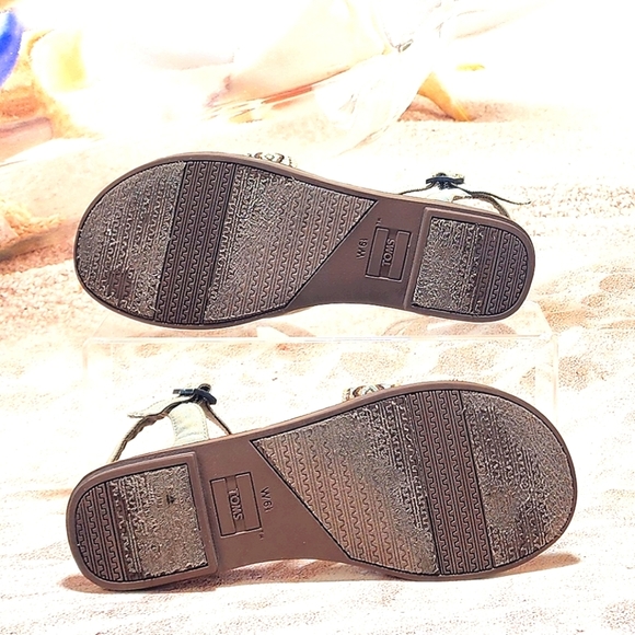 TOMS - Sandal flip-flop, Lexie desert taupe, size 6.5 - Picture 6 of 10